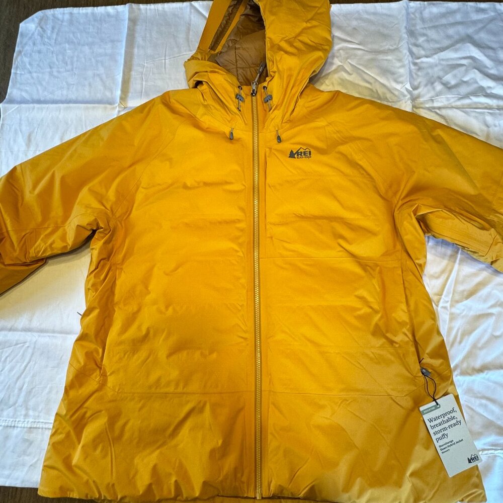REI Coop Stormhenge 850 Down Hybrid Jacket Women's 2X Harvest Gold New w Tags